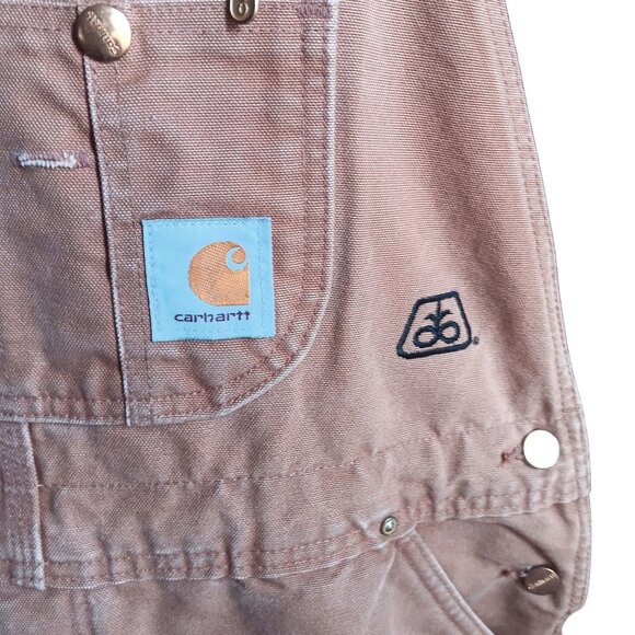 Carhartt Mens Vintage Bib Overalls 40x32 Cotton Mexico Double Knee R41BRN Farm - Picture 5 of 8